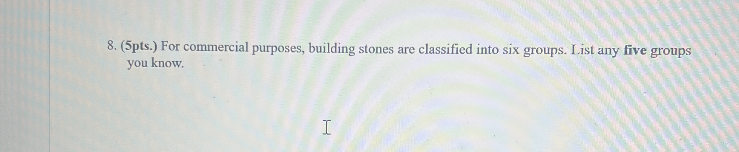 ( 5 pts . ) For commercial purposes, building