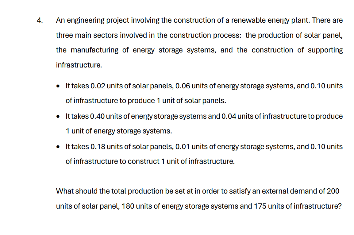 An engineering project involving the construction