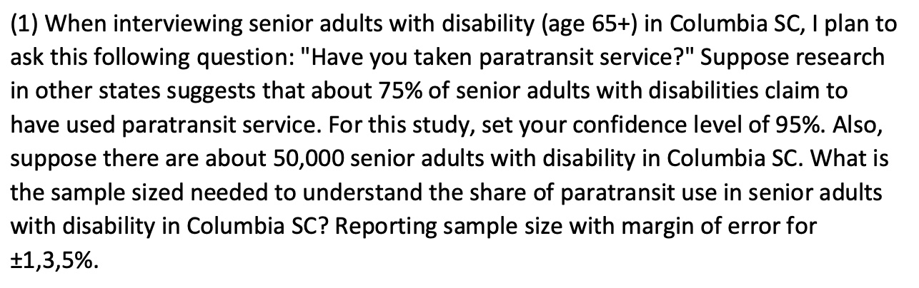 ( 1 ) When interviewing senior adults with