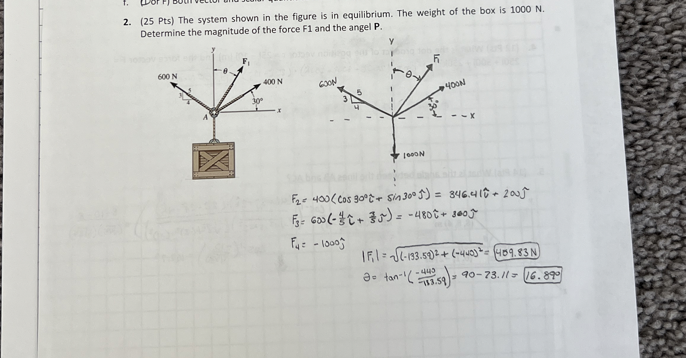 ( 2 5 Pts ) The system shown in the figure is in