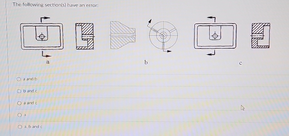 The following section ( s ) have an error: a b c