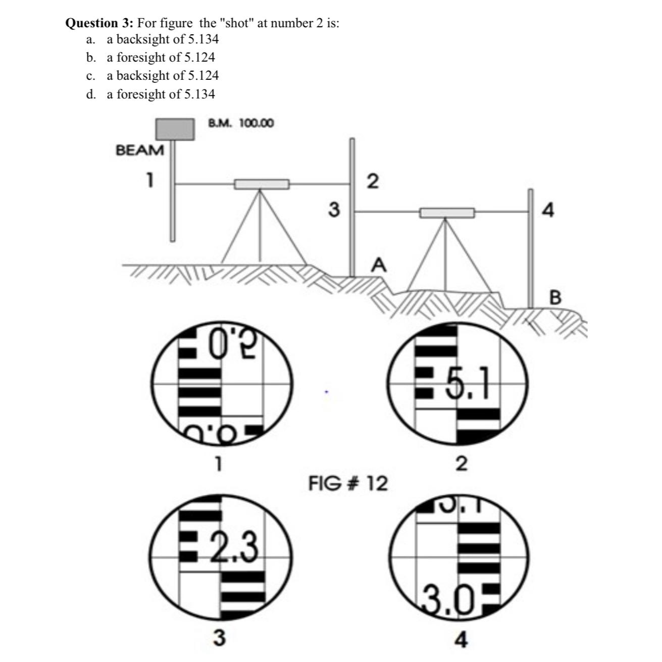 Question 3 : For figure the "shot" at number 2