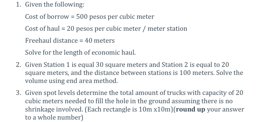Given the following: Cost of borrow = 5 0 0 pesos