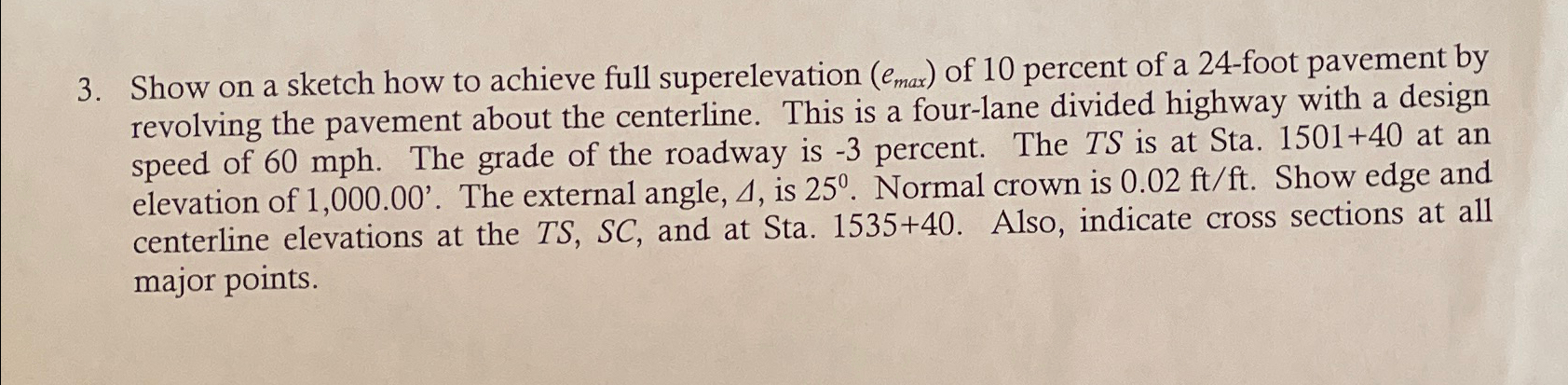 Show on a sketch how to achieve full