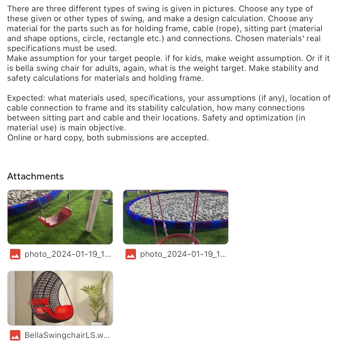 There are three different types of swing is given