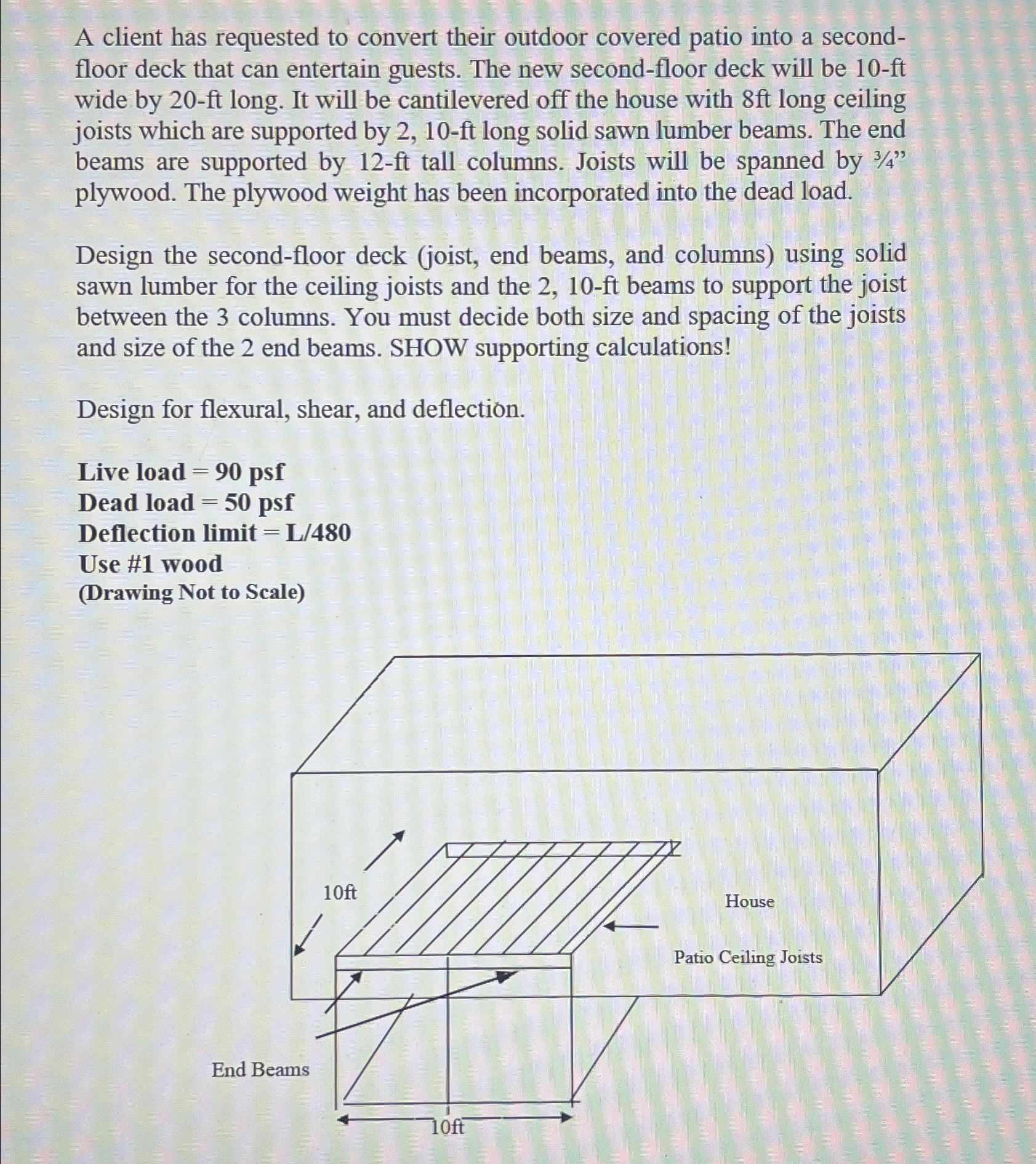 A client has requested to convert their outdoor