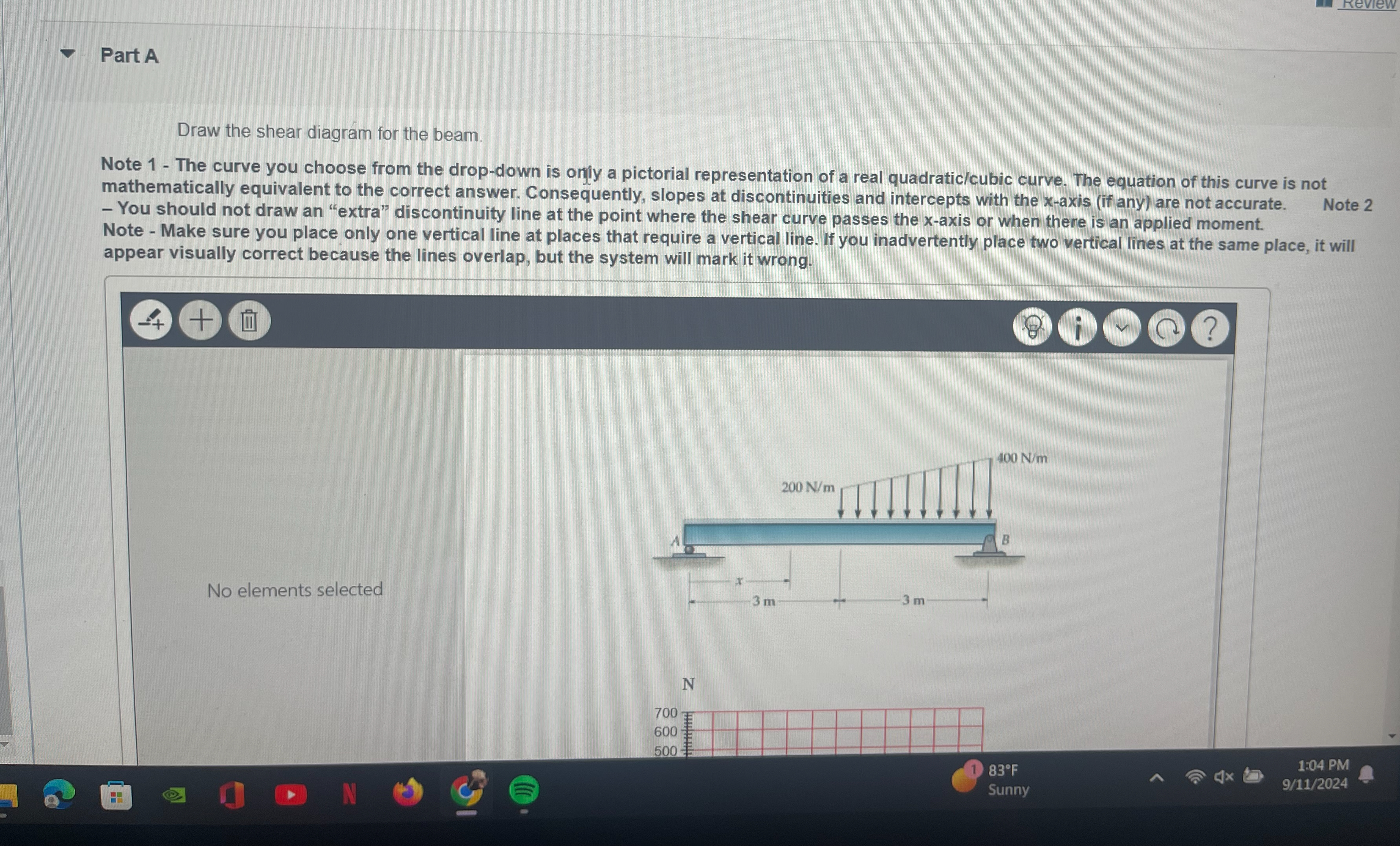 Draw the shear diagram for the beam. Draw the