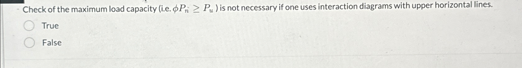 Check of the maximum load capacity ( i . e . P n