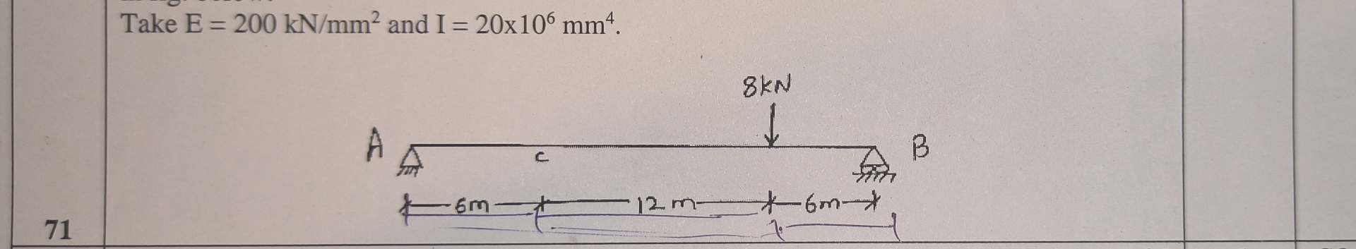 Using strain energy method, determine the maximum
