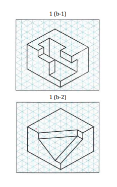 Draw a multiview of the objects shown. This can