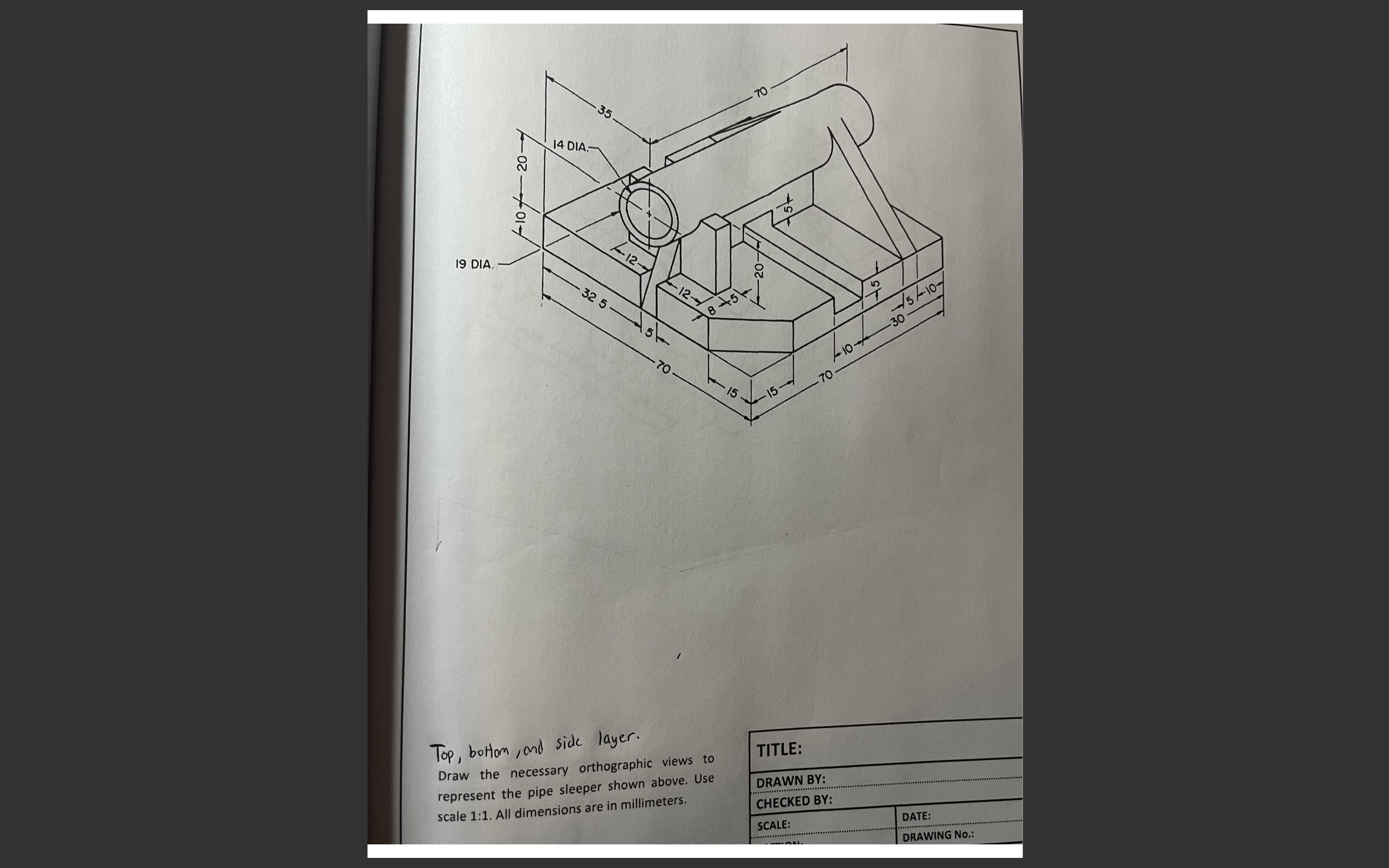 draw the front,side,and top layer