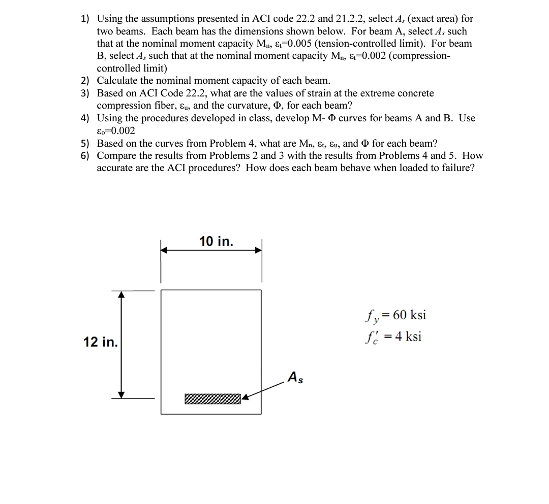 Using the assumptions presented in ACI code 2 2 .