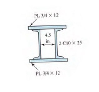 PL 3 / 4 x 1 2 4 . 5 in 2 C 1 0 x 2 5 PL 3 / 4 x