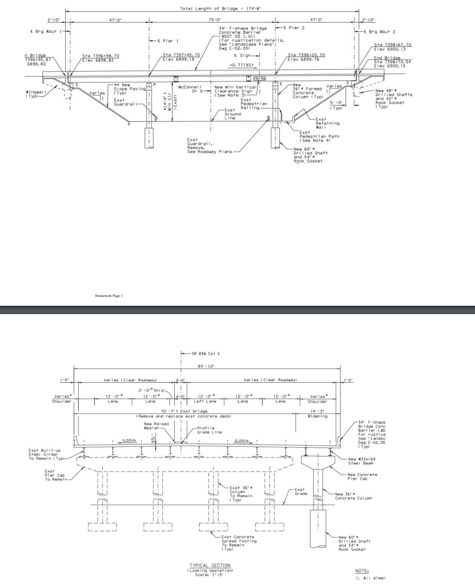 The required factored shear and moment diagrams