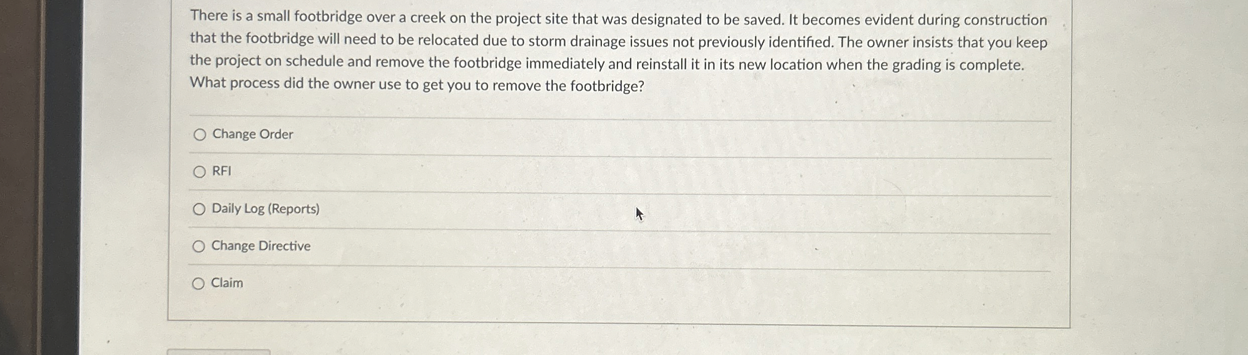 There is a small footbridge over a creek on the