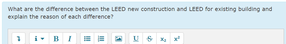 What are the difference between the LEED new