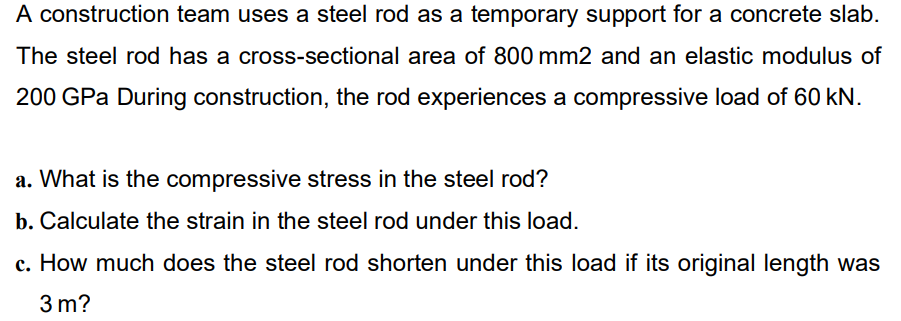 A construction team uses a steel rod as a