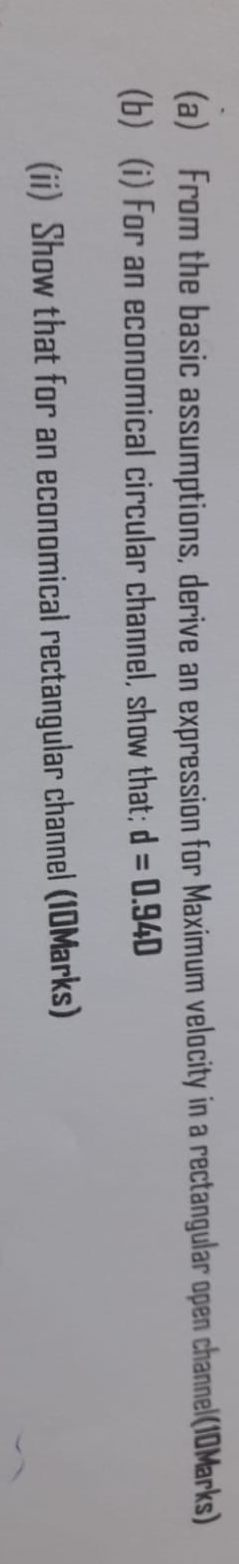 ( a ) From the basic assumptions, derive an