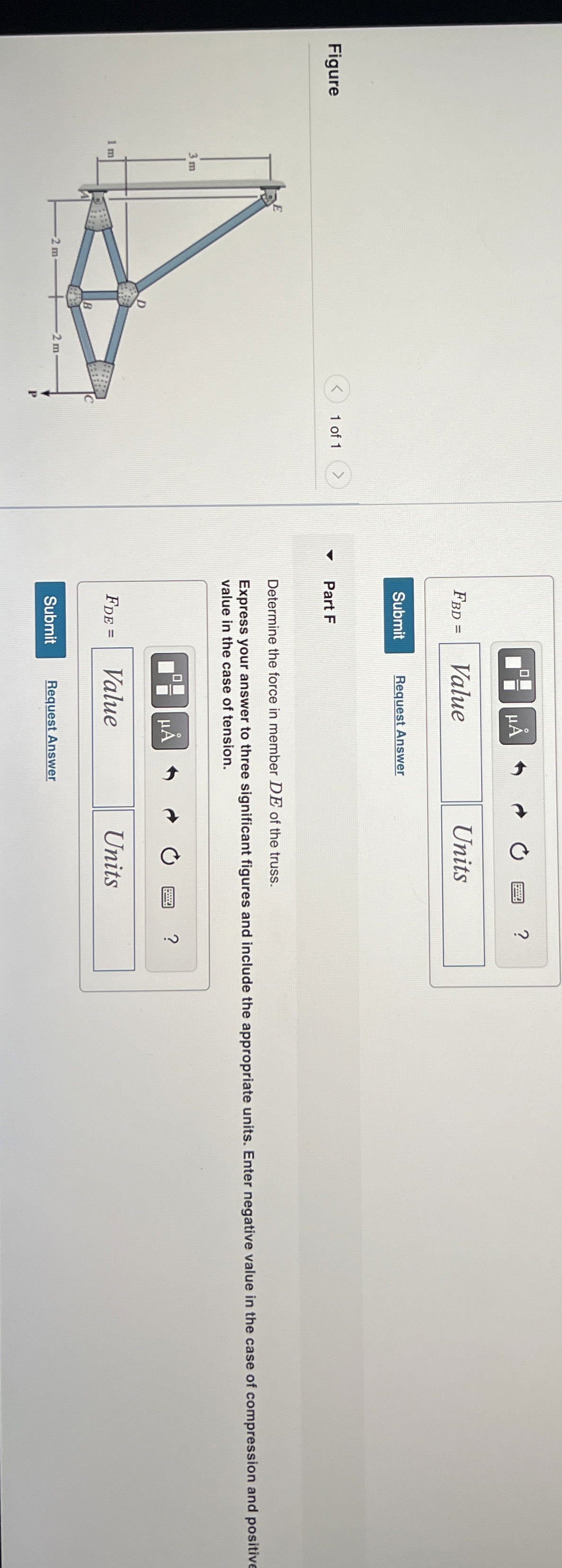 F B D = Request Answer Figure 1 of 1 ? Request