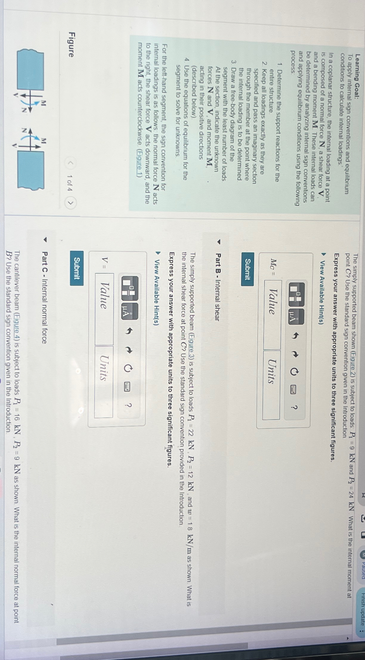 Learning Goal: To apply internal sign conventions