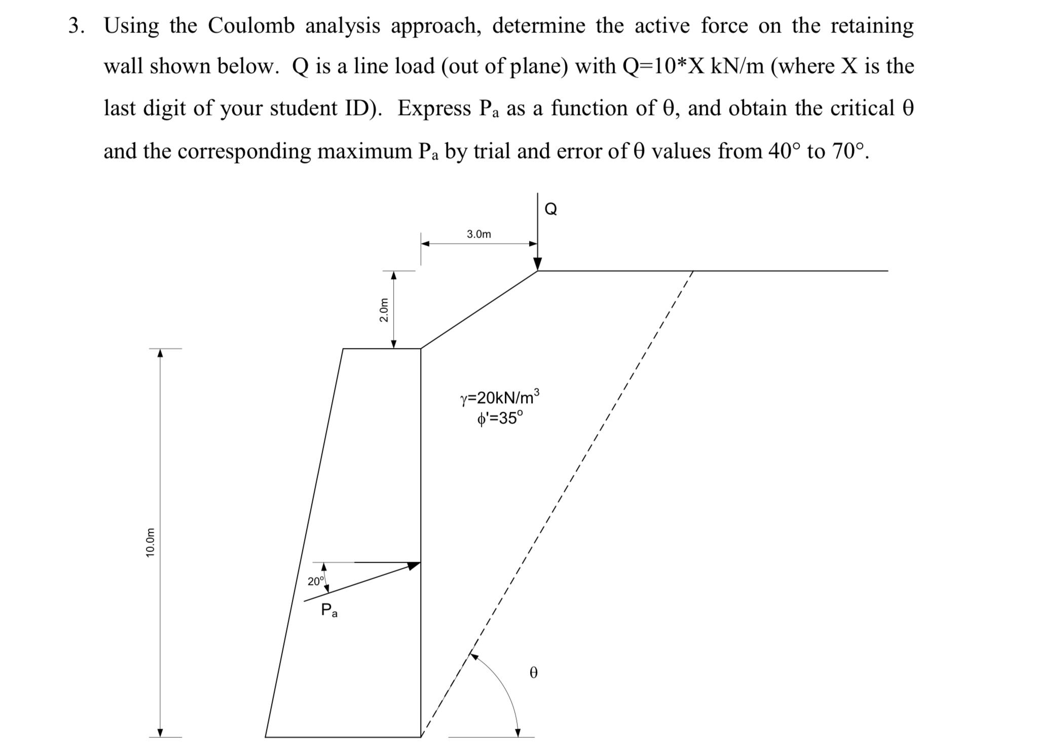 Using the Coulomb analysis approach, determine