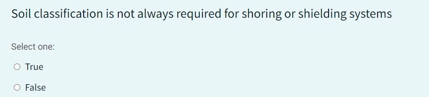 Soil classification is not always required for