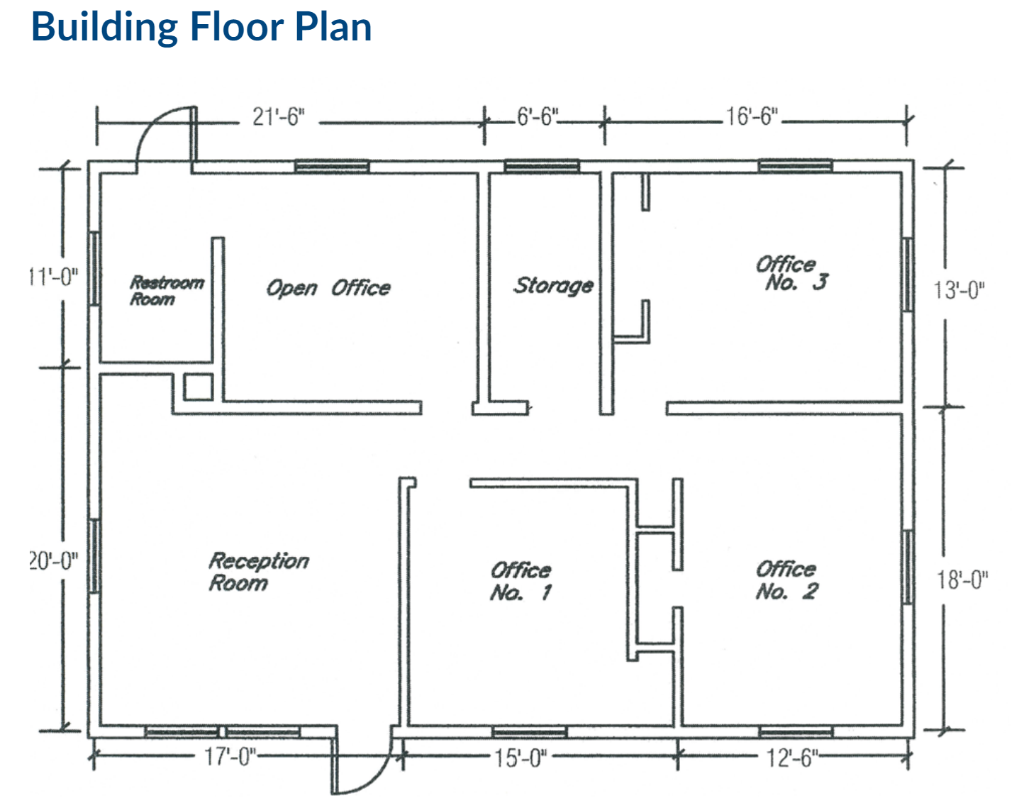 The office building above is home to the