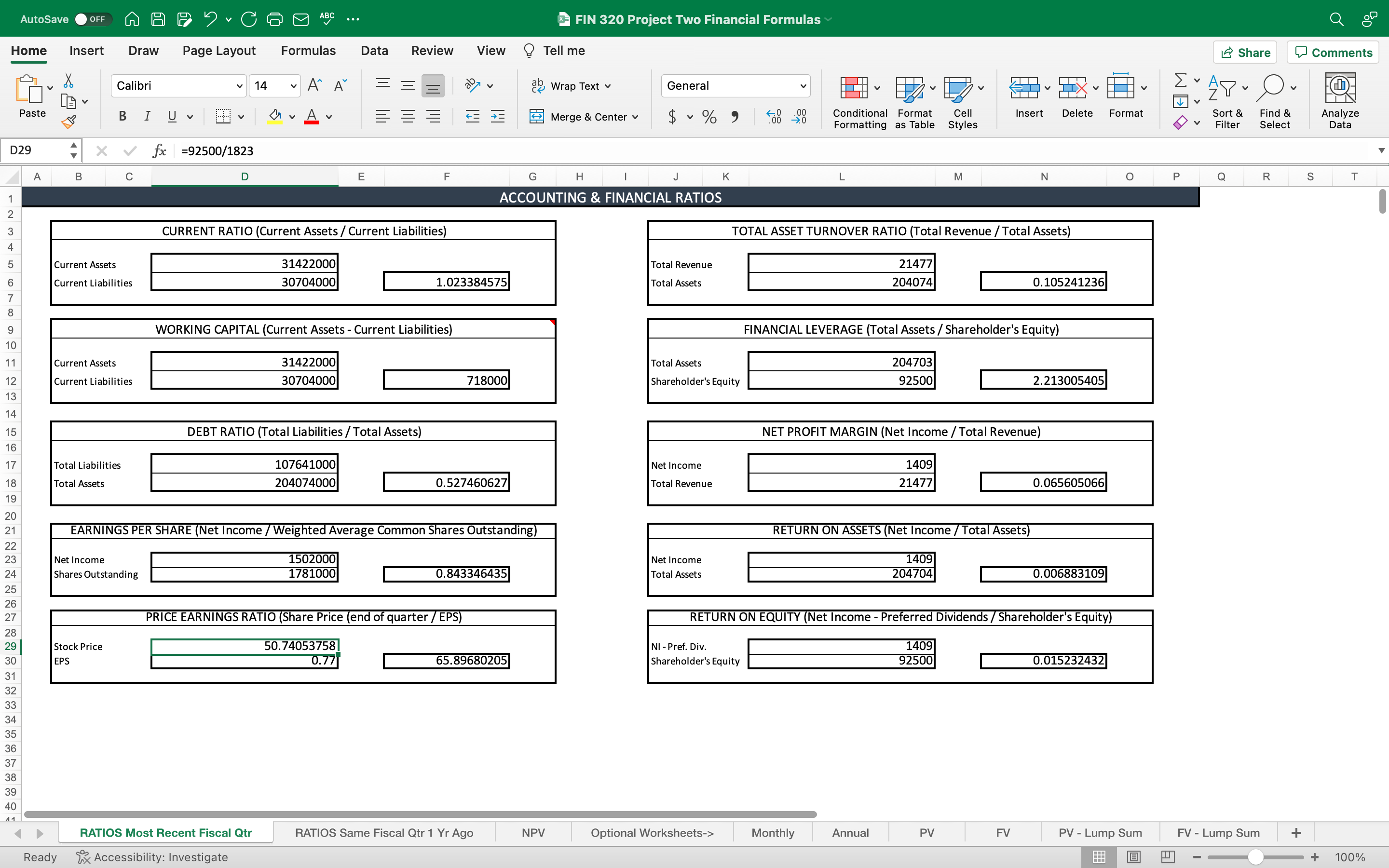 AutoSave OFF MAP ? CE ABC ... FIN 320 Project Two