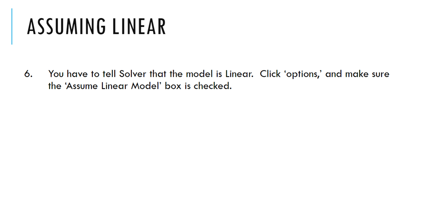 Hello I am having trouble with AG Excel Linear