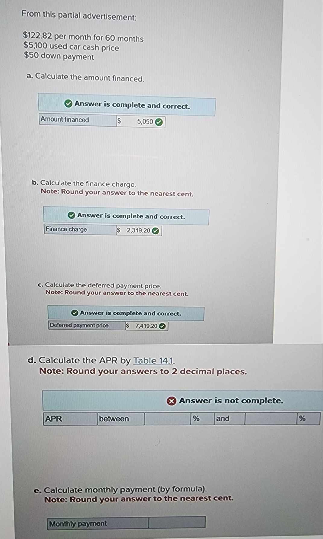 From this partial advertisement: $122.82 per