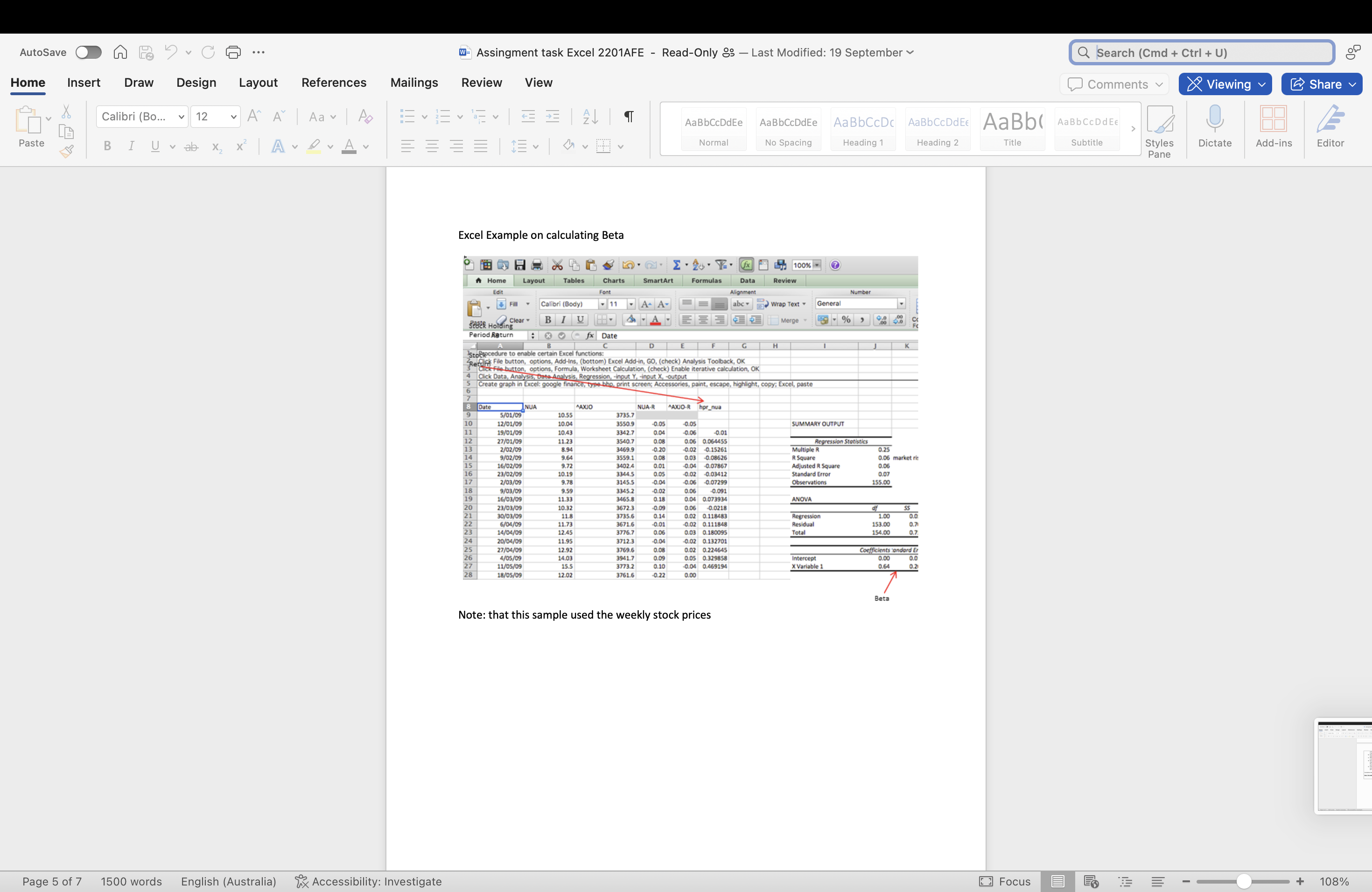 Autosave (D () @ - @- Assingment task Excel
