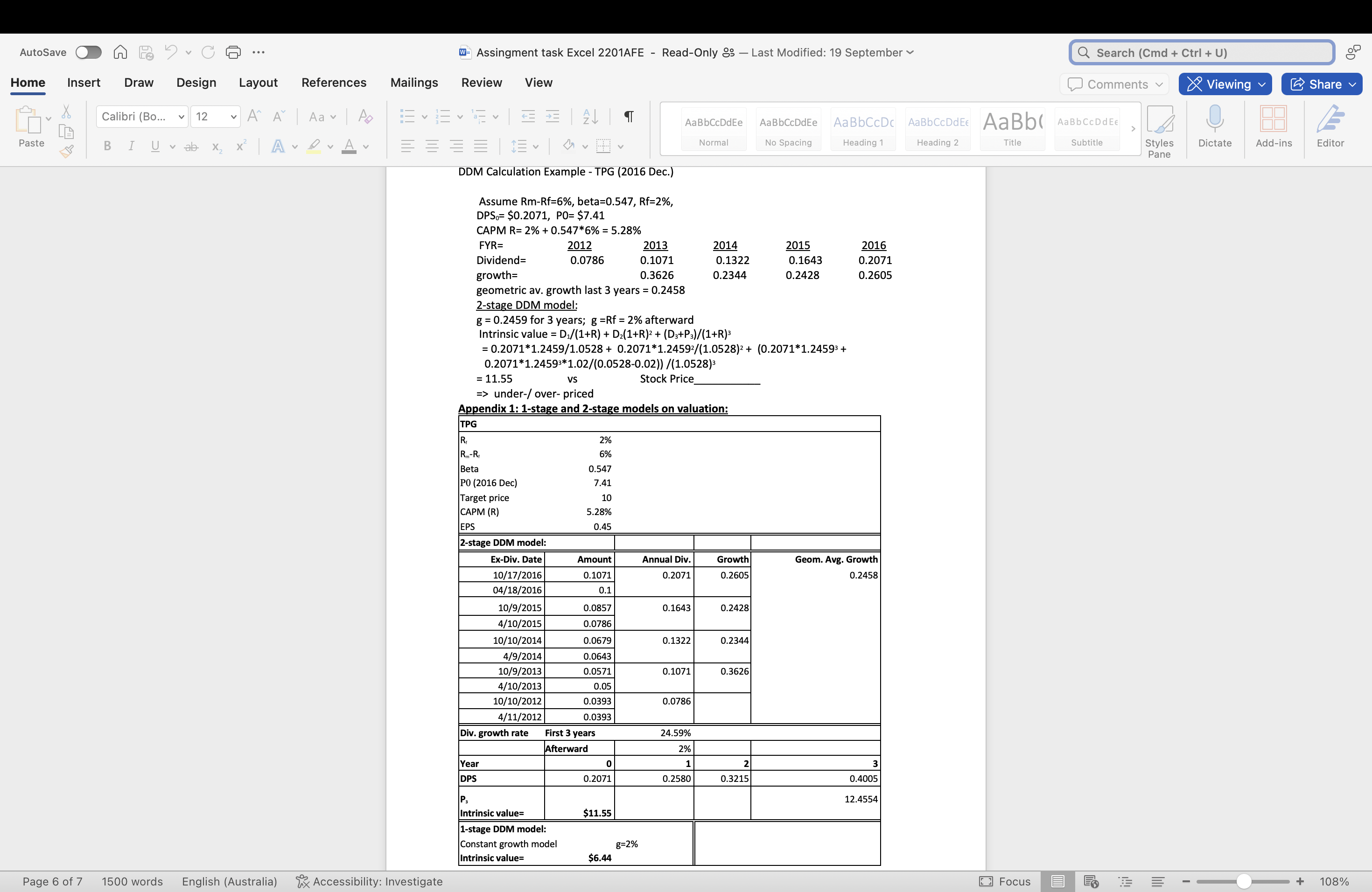 Autosave (D () @ - @- Assingment task Excel