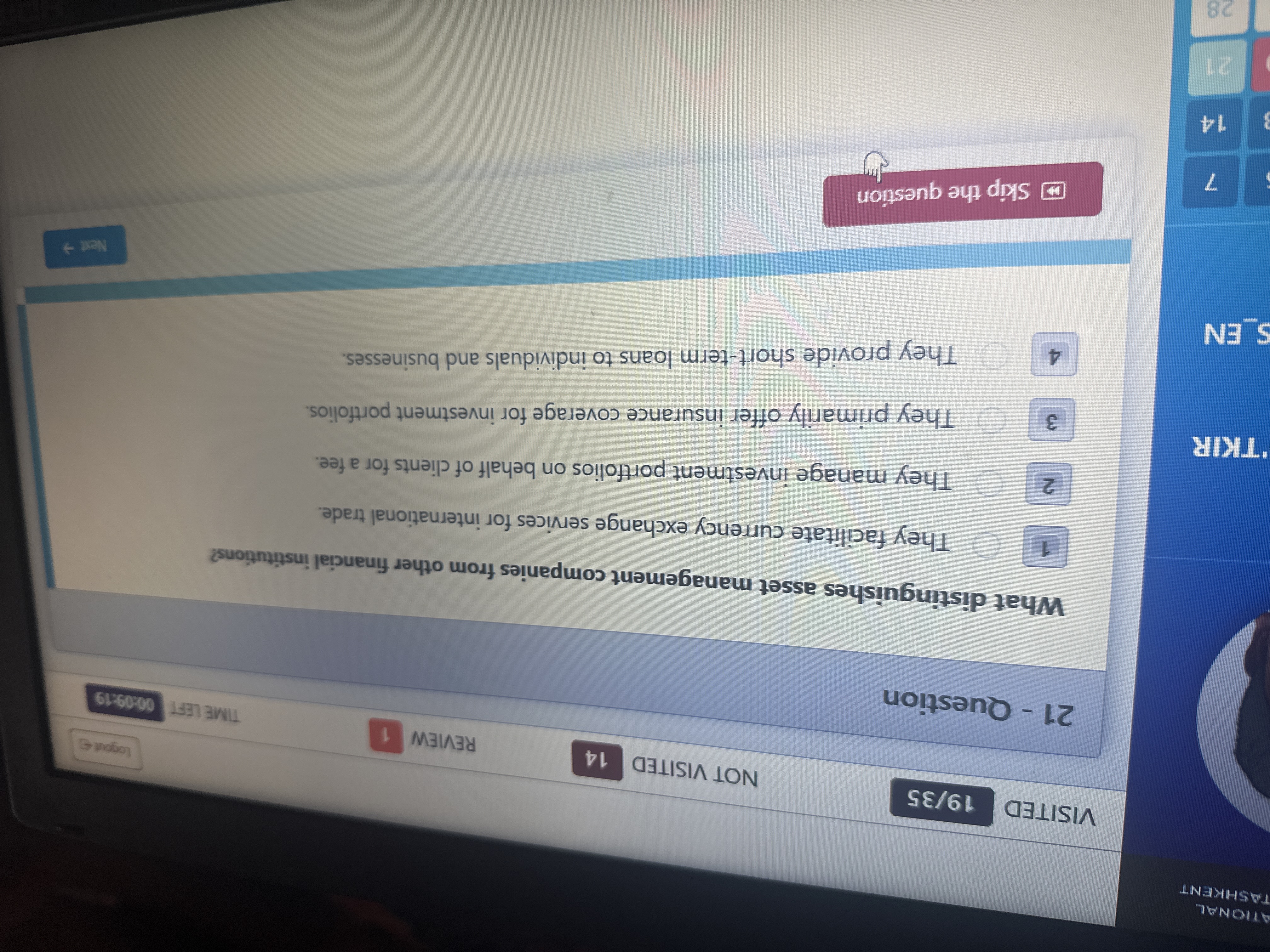 ATIONAL TASHKENT VISITED 19/35 Logout NOT VISITED