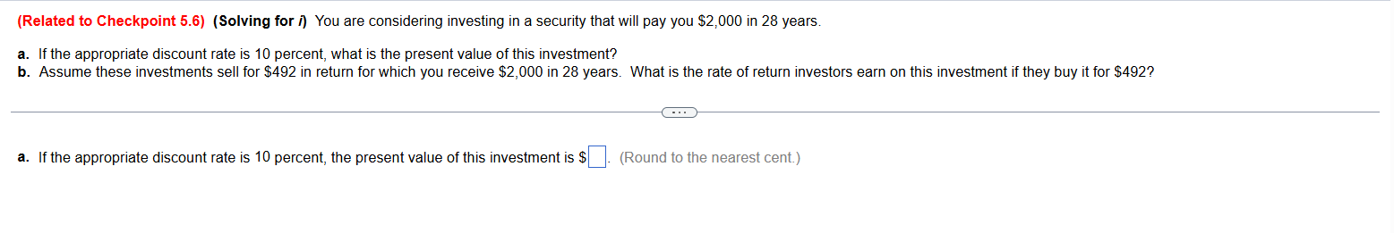 (Related to Checkpoint 5.2) (Future value) To