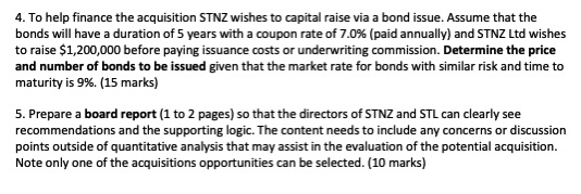 Your Task As the finance manager, your task is to