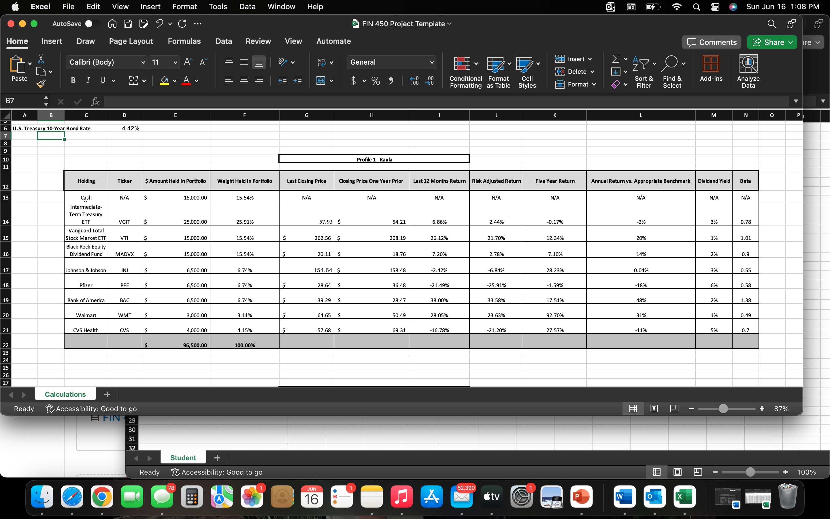 Each investment return must also be compared to a