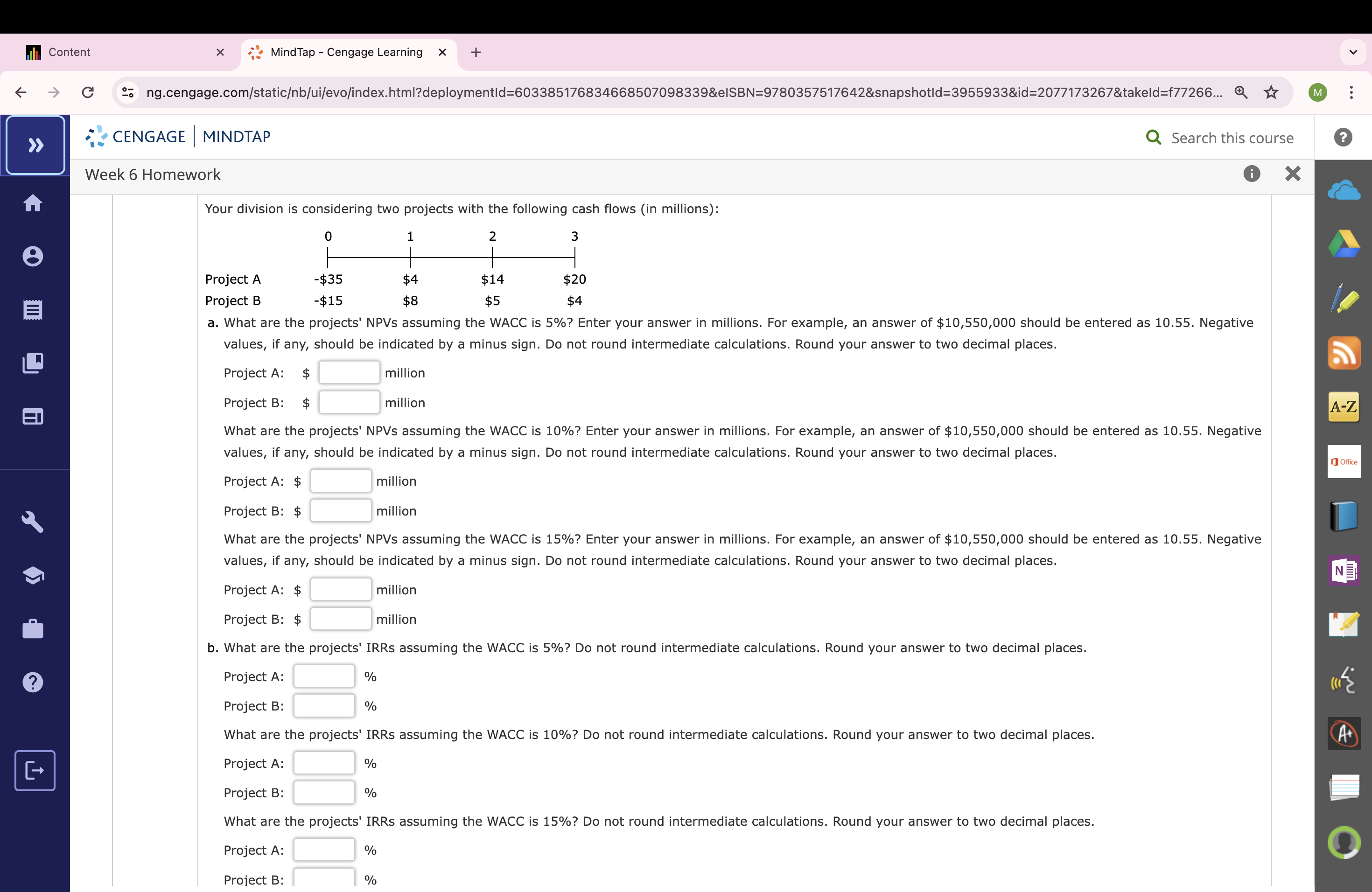 Content X MindTap - Cengage Learning x + G 9