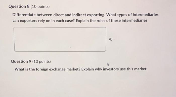 Question 8 (10 points) Differentiate between