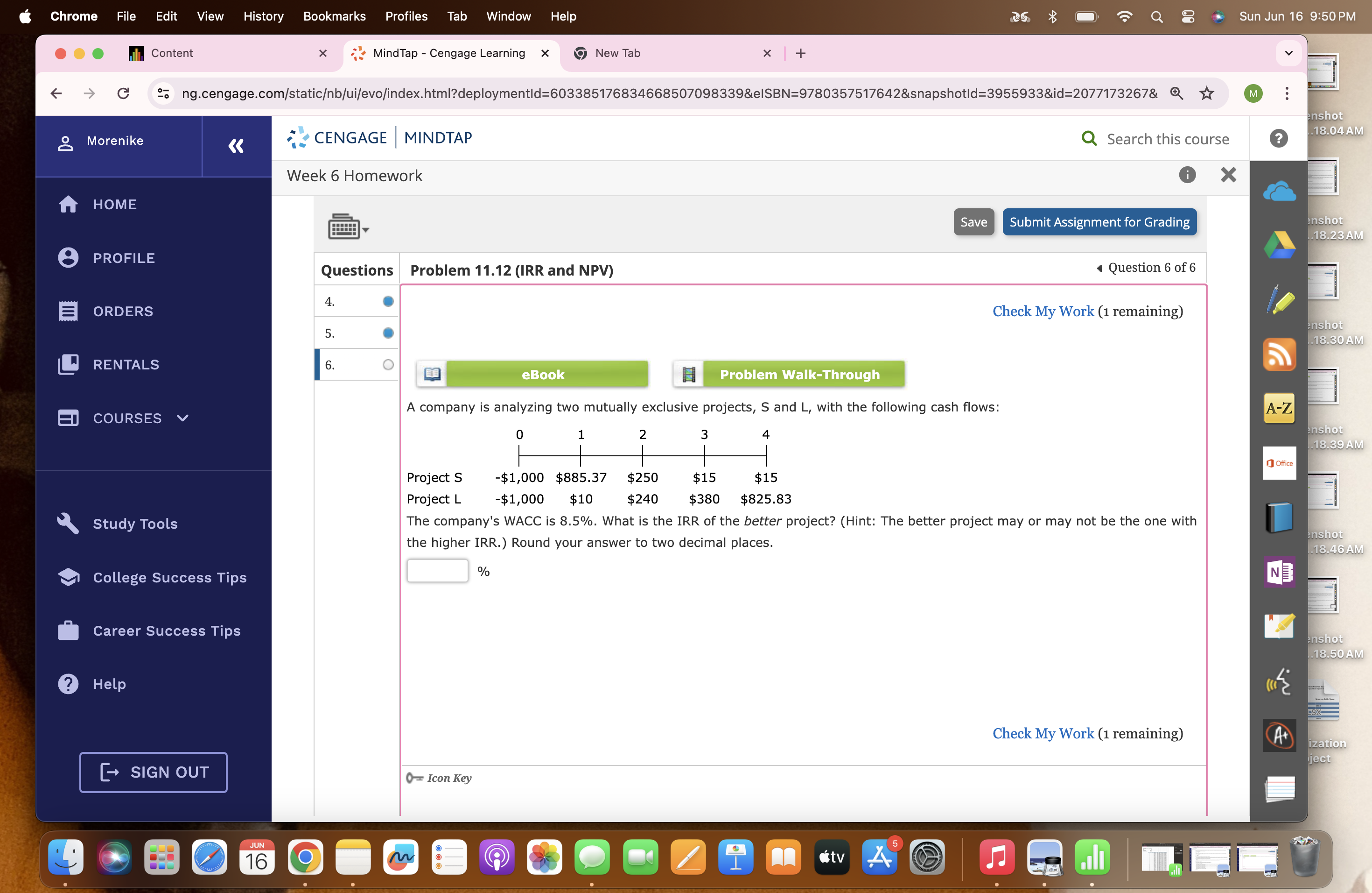Chrome Edit View History Bookmarks Profiles Tab