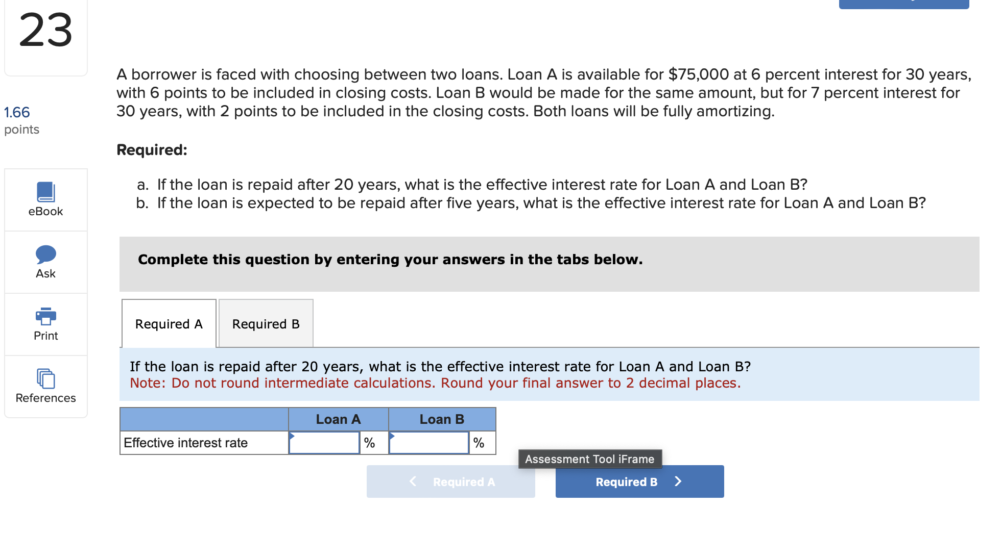 19 A partially amortizing loan for $90,000 for 10