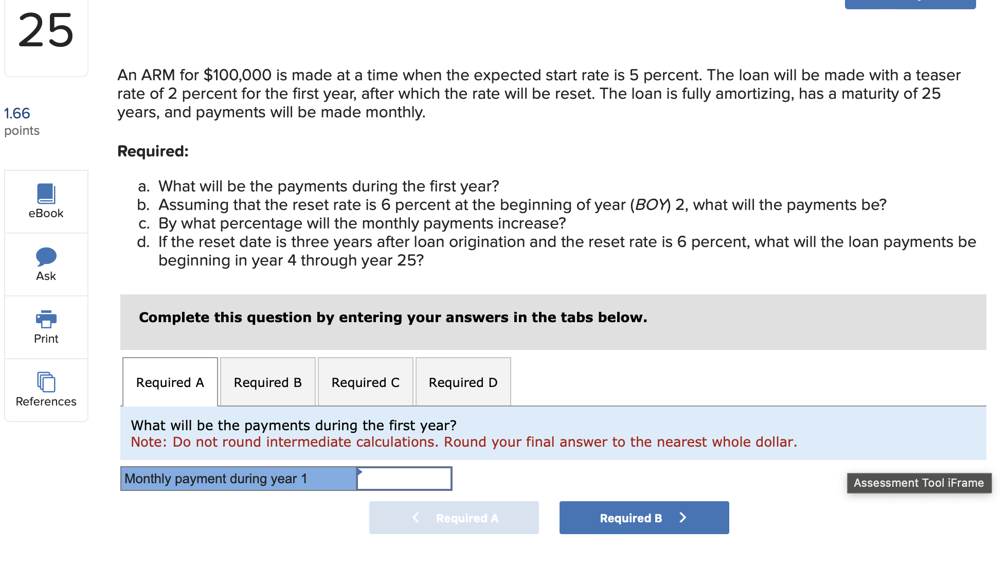 19 A partially amortizing loan for $90,000 for 10