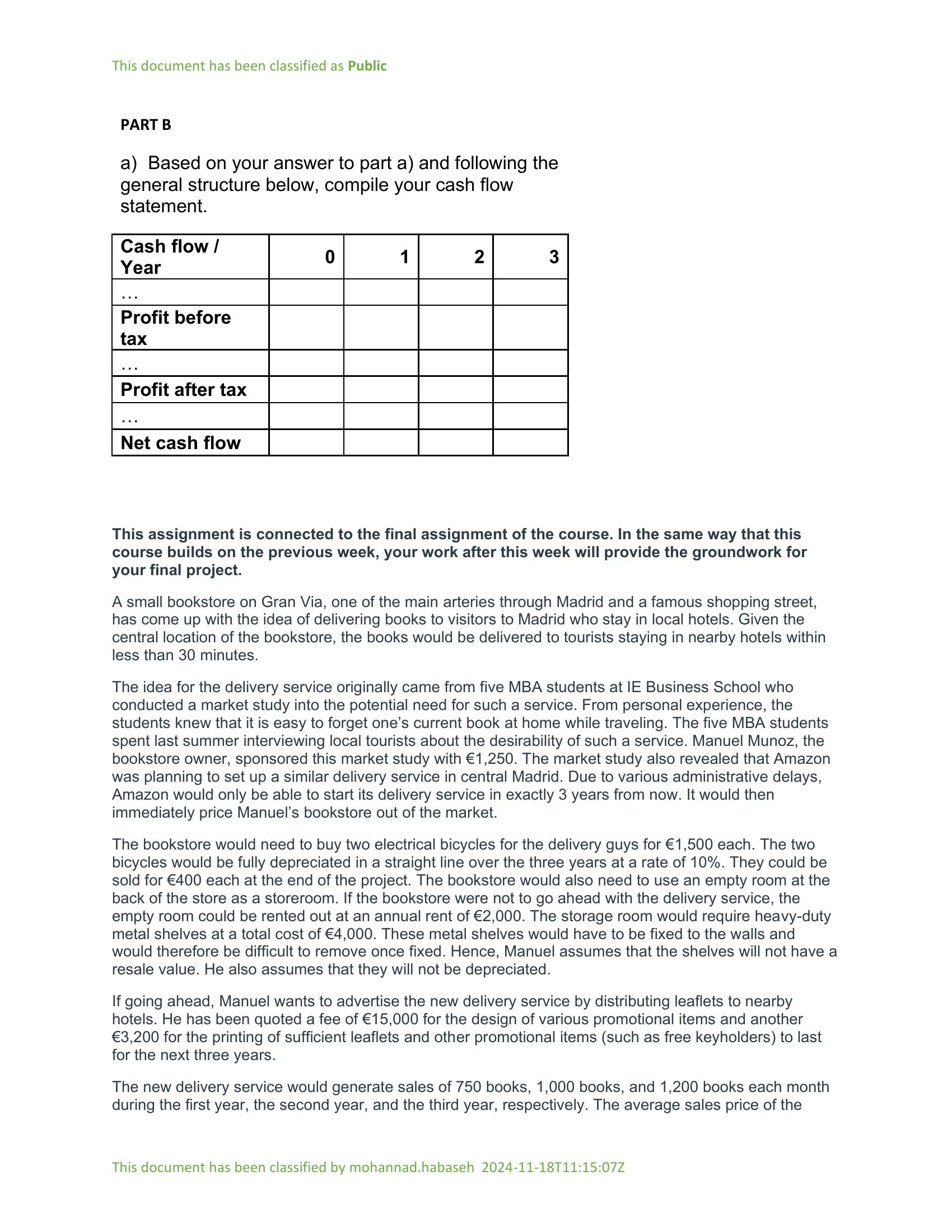 Assignment 2.1 : Making a Business Decision Part