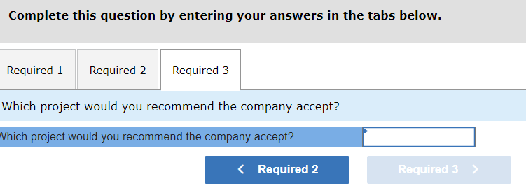 Exercise 7-14 (Algo) Comparison of Projects Using