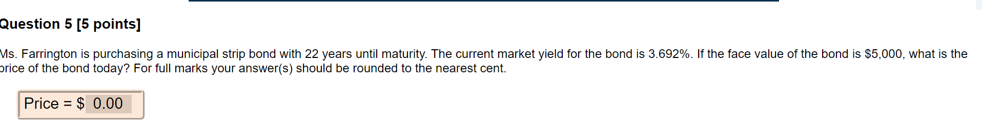 Question 5 [5 points] \\Is. Farrington is