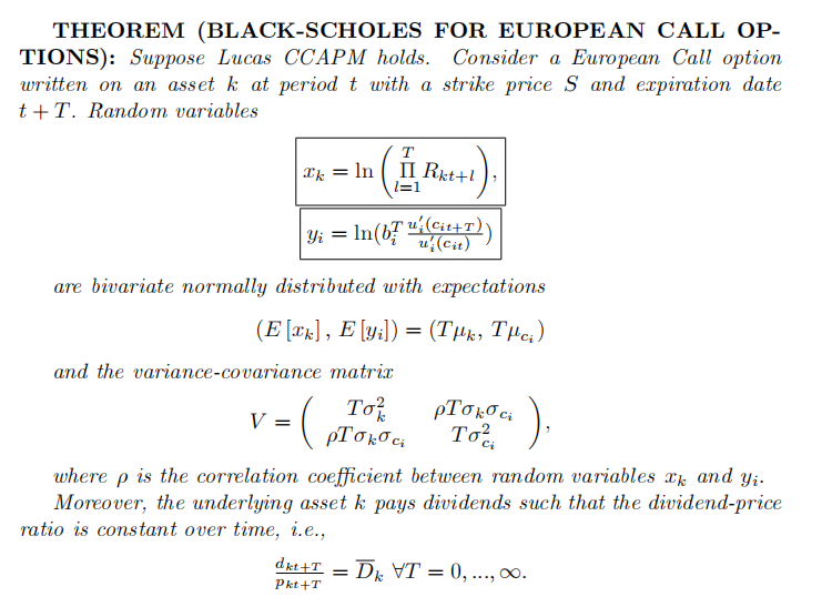 THEOREM (BLACK-SCHOLES FOR EUROPEAN CALL OP-