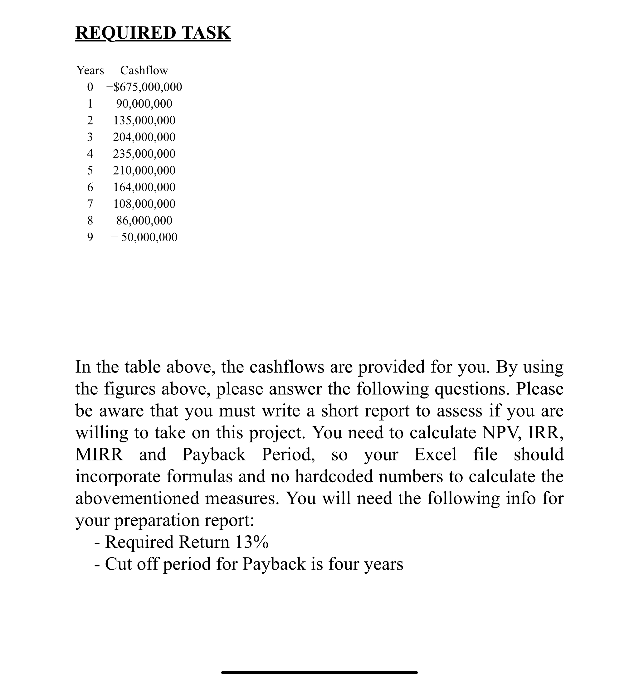 INSTRUCTIONS For the required task, you are