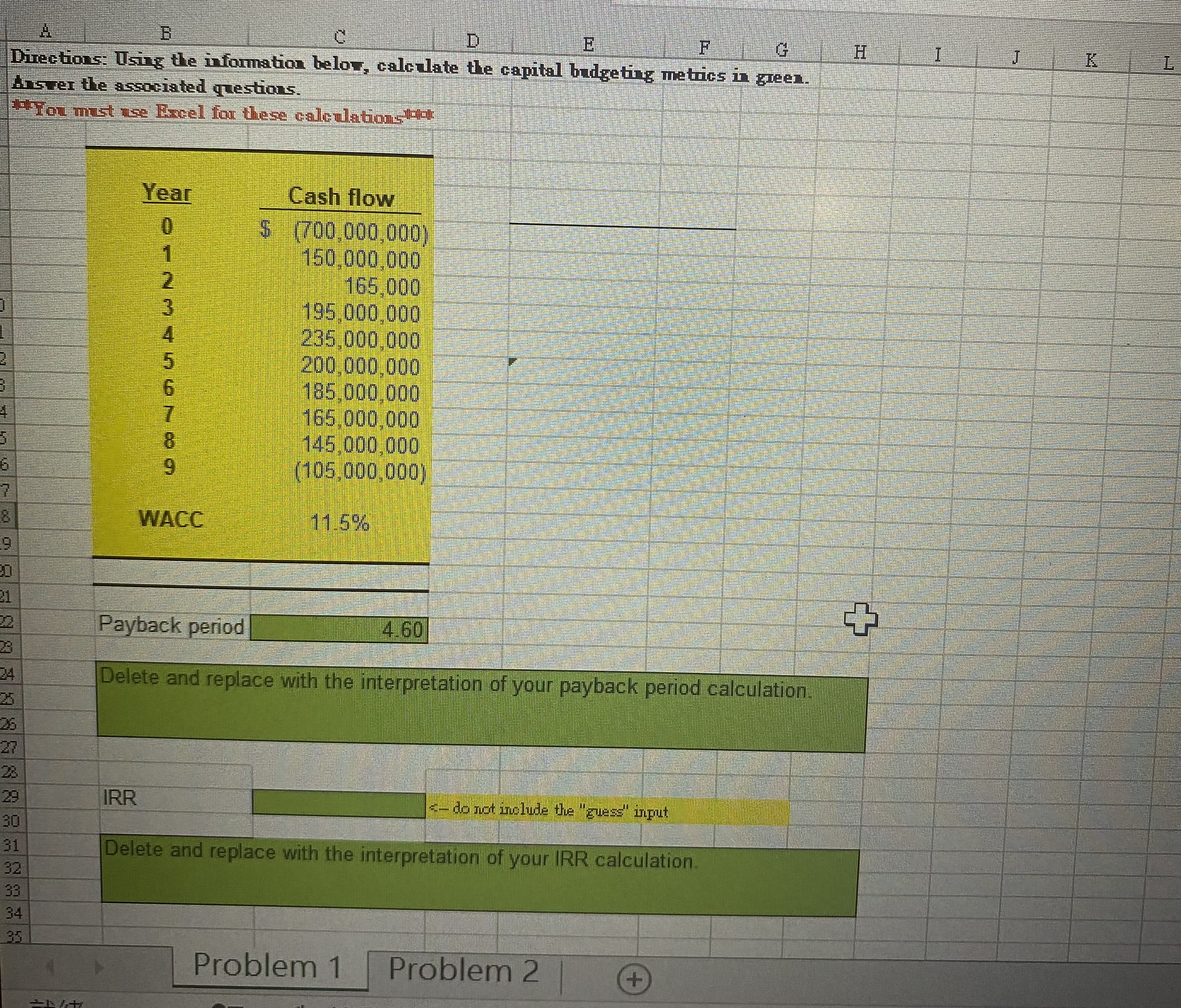 B Directions: Using the information below,