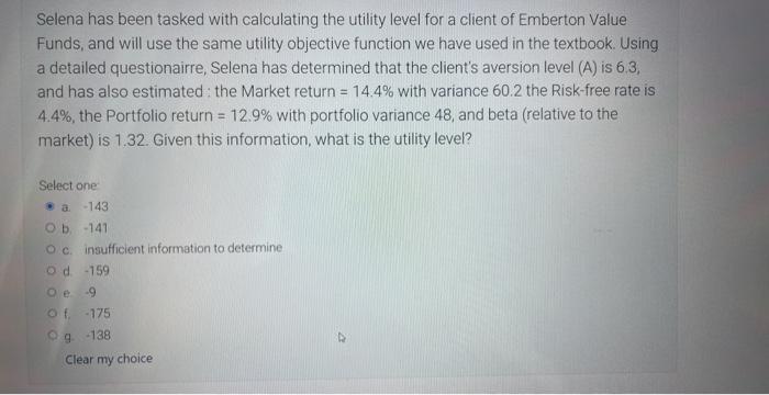 Selena has been tasked with calculating the