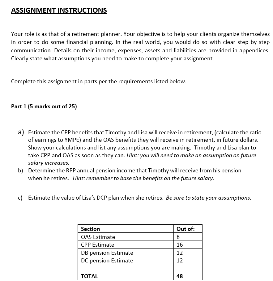 Retirement Planning Case Study Fall 2024 The