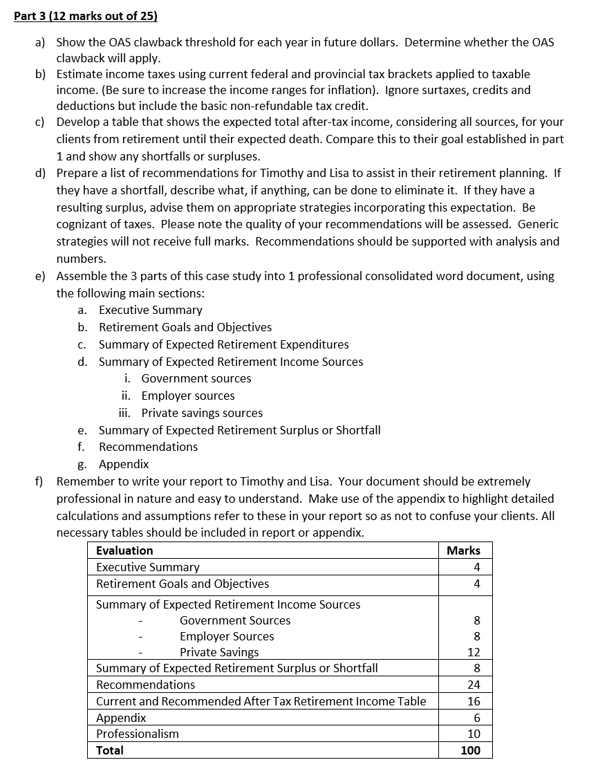 Retirement Planning Case Study Fall 2024 Part 1